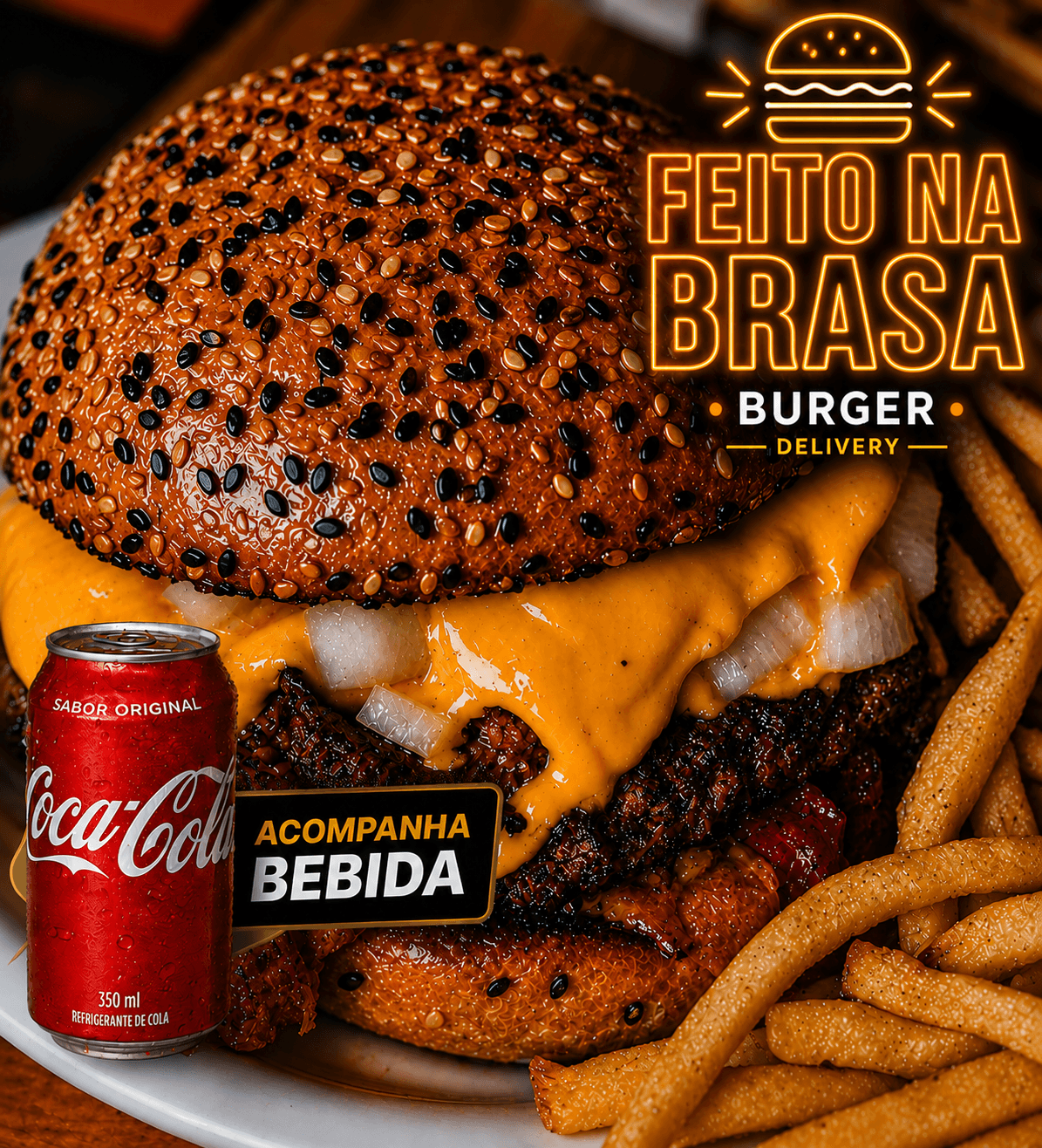 Classic Smash Burguer + Refrigerante + Fritas